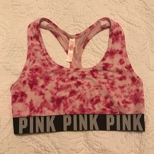Pink Tie Dye Sports Bra