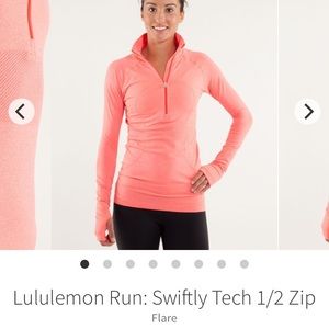 Lululemon flare half zip swiftly