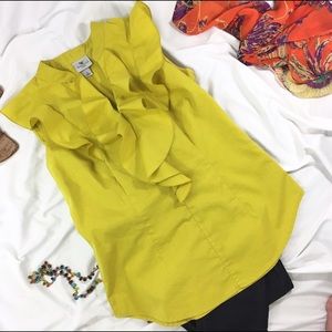 WORTHINGTON Stretch Ruffled Sleeveless Blouse