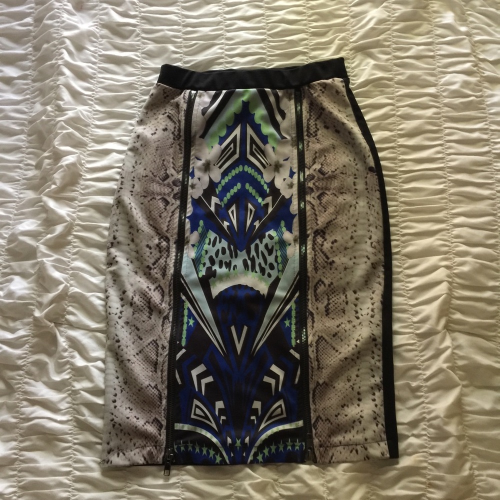 Abstract midi skirt
