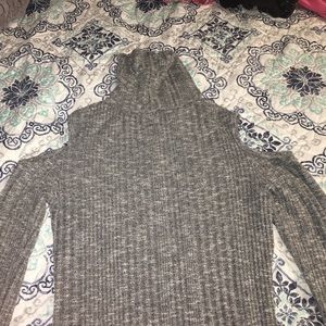 Long body-con dress with peekaboo shoulders