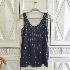 100% Silk Dress - Navy