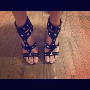 Guess by Marciano black studded heels