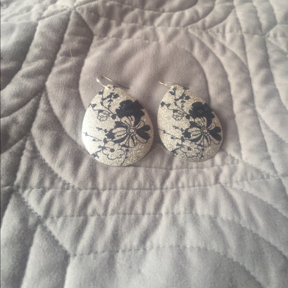 Silver and black earrings!