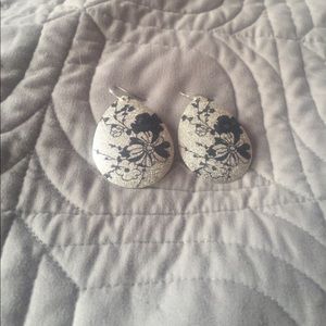 Silver and black earrings!