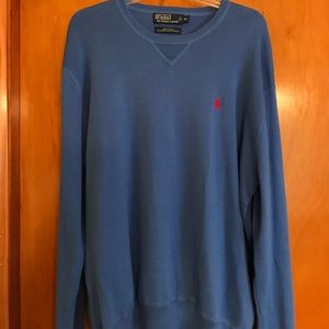 Long sleeve polo sweatshirt