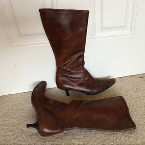 Jcrew Vintage leather boots 9 kitten hill