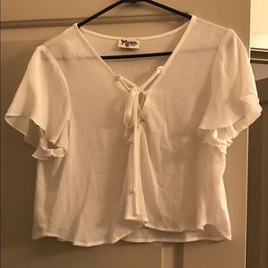 Show Me Your Mumu Oasis Lace Up Crop