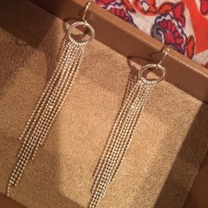 $9 OBO- Silver dangle "streamer" earrings