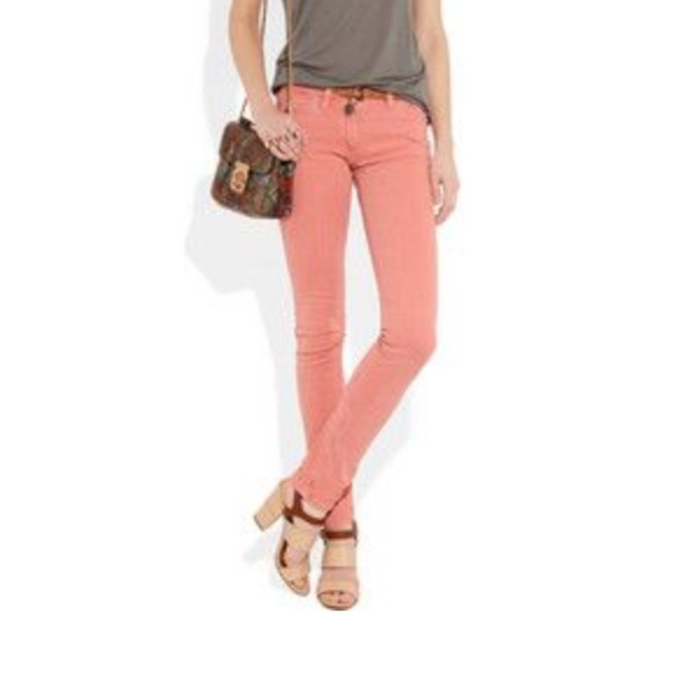 CUTE Express coral colored skinny jean - Zelda