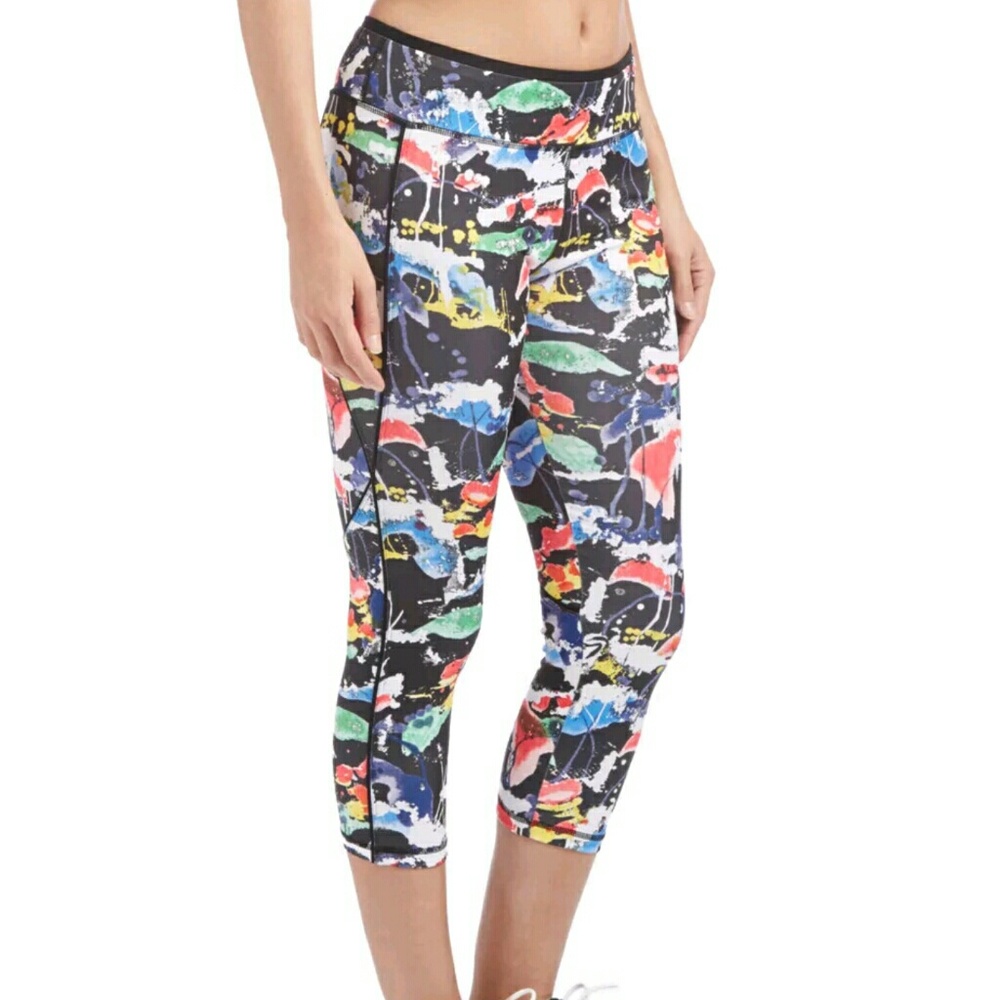 ABS by Allen Schwartz Multi Color Workout Capri