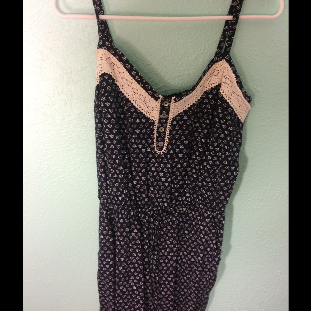 Navy and lace jumpsuit
