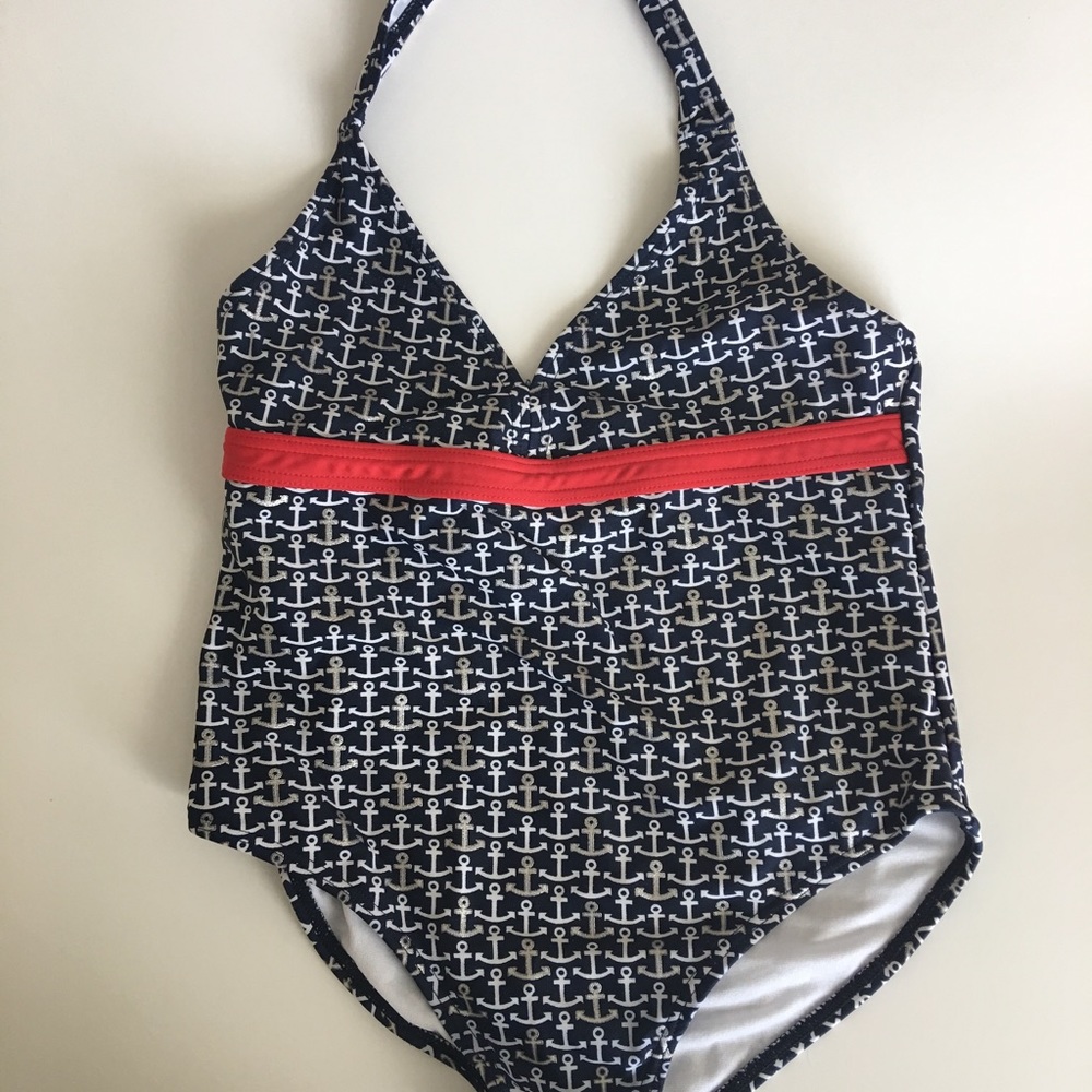 Anchors away! Cute nautical swimsuit. Size 7/8.