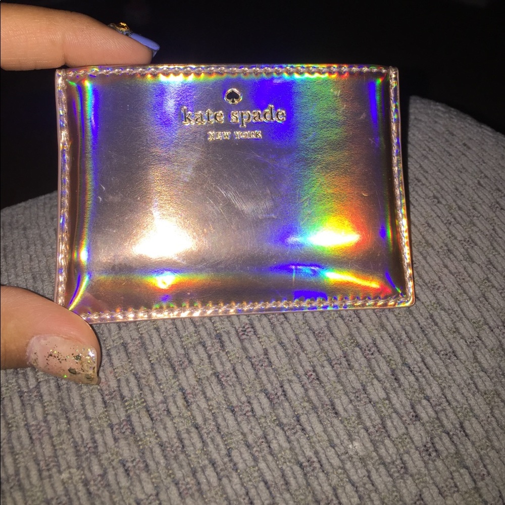 Kate spade rose gold card holder