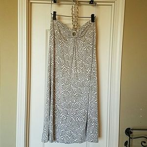 Michael Kors Knit Comfy Gold Chain Halter Dress