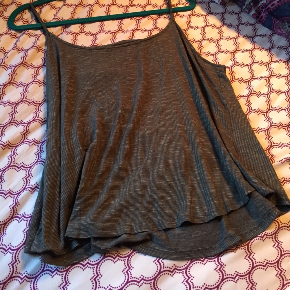 Crop top tank with a fun cut out back!