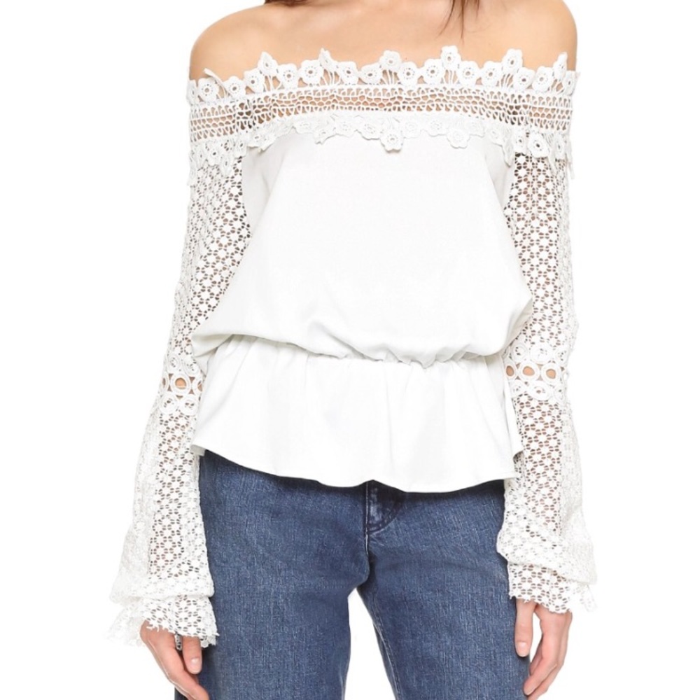 White Off the Shoulder Top