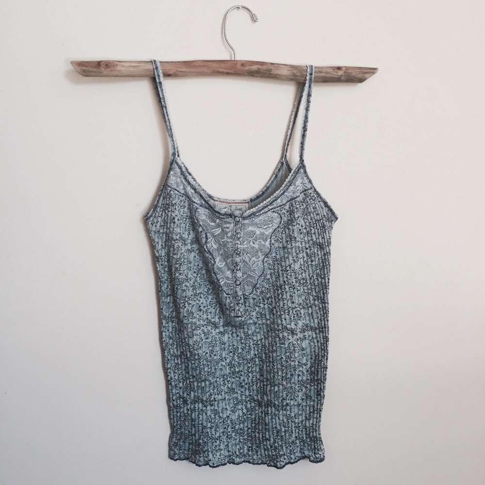 Free People Bandana Ribbed Tank