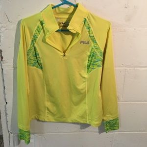 Yellow running shirt