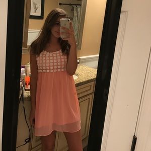 Pink flowy dress