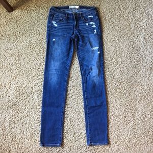 Distressed abercrombie jeans