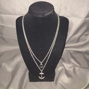 ⚓Silver double anchor necklace⚓