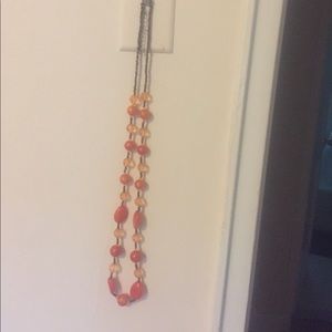 Long orange necklace!