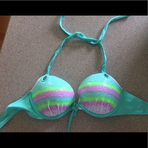 Victoria Secret Push Up Swim Top Sz 36B
