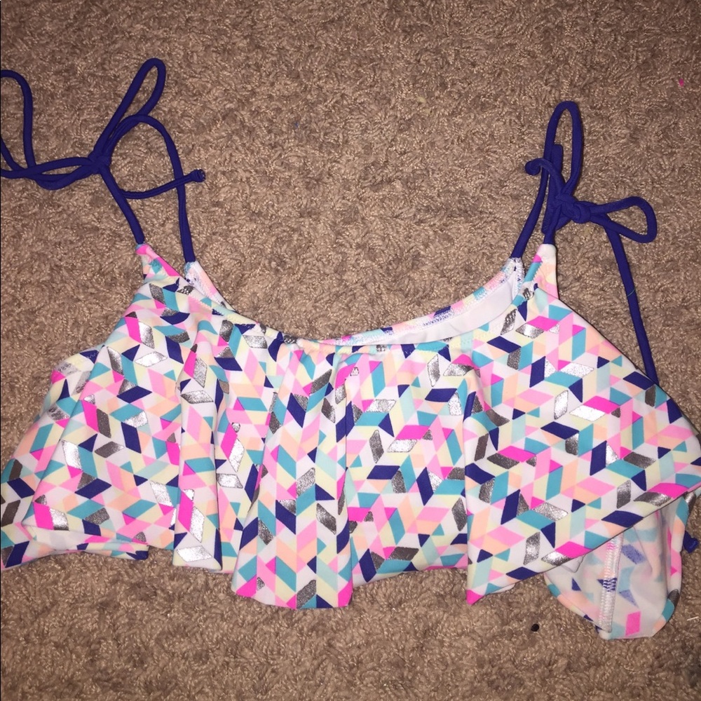 Multi color swim suit top
