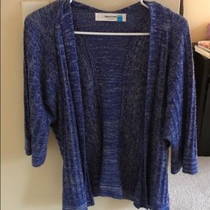 Blue cardigan!