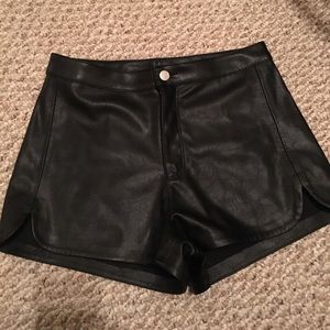 H&M "leather" shorts