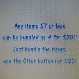 4 for $20 Sale!