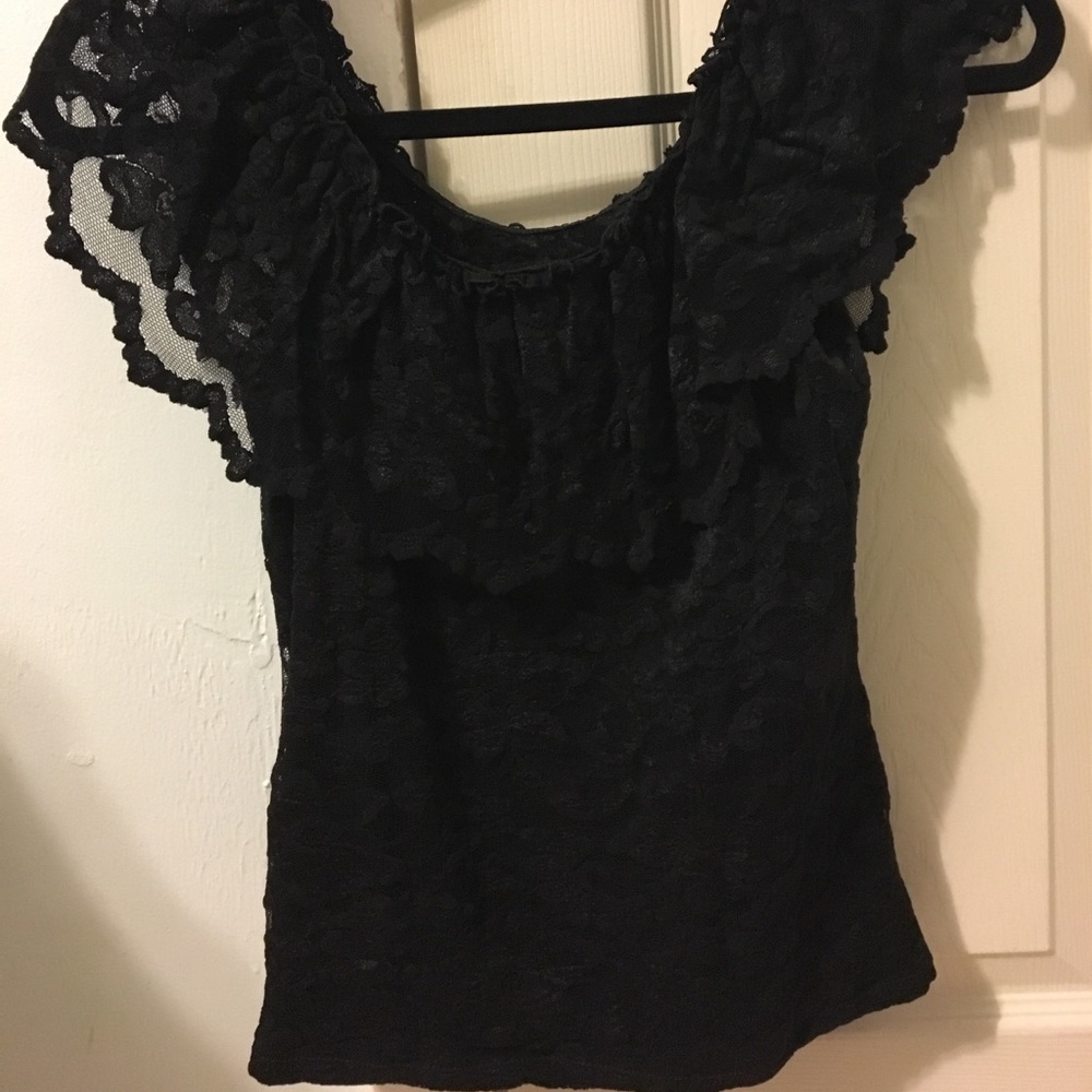 Off the shoulder lace top