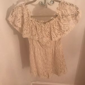 Women's cream romper