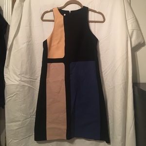 Tibi color block shift dress