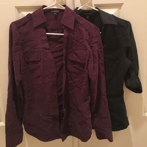 Lot of 2 Express button up shirts women XS