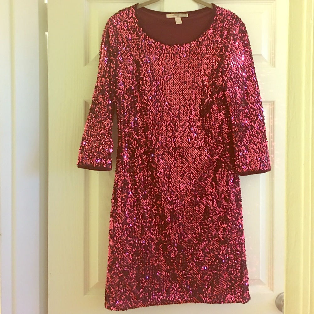 Forever 21 Pink Sequin Body Con Dress