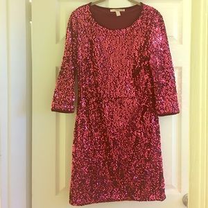 Forever 21 Pink Sequin Body Con Dress