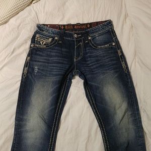 Rock Revival Mens Straight Leg Jeans 32 Buckle