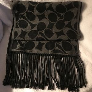 Shawl Scarf  Black and Gray