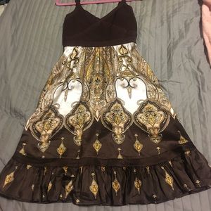 Bebe silk brown dress