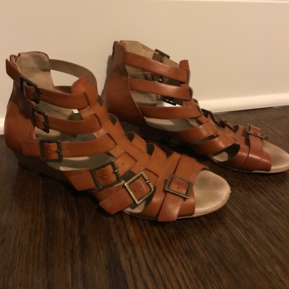 Boho zip up sandals