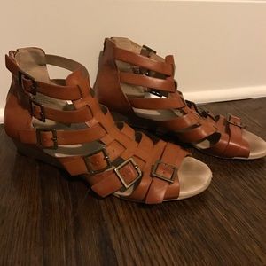 Boho zip up sandals