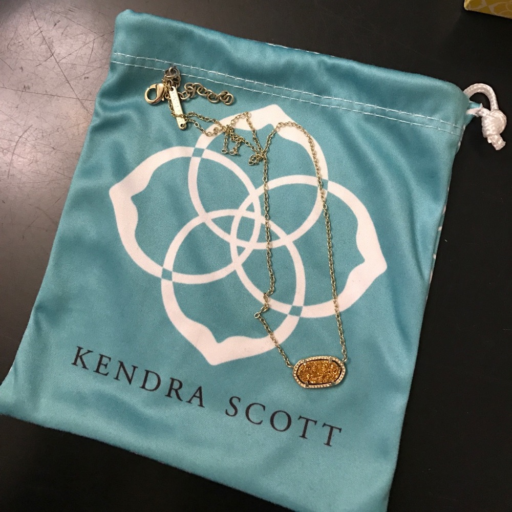 Kendra Scott gold druzy necklace