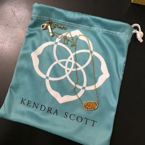 Kendra Scott gold druzy necklace