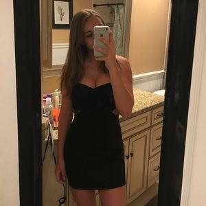 Strapless black Lacey dress