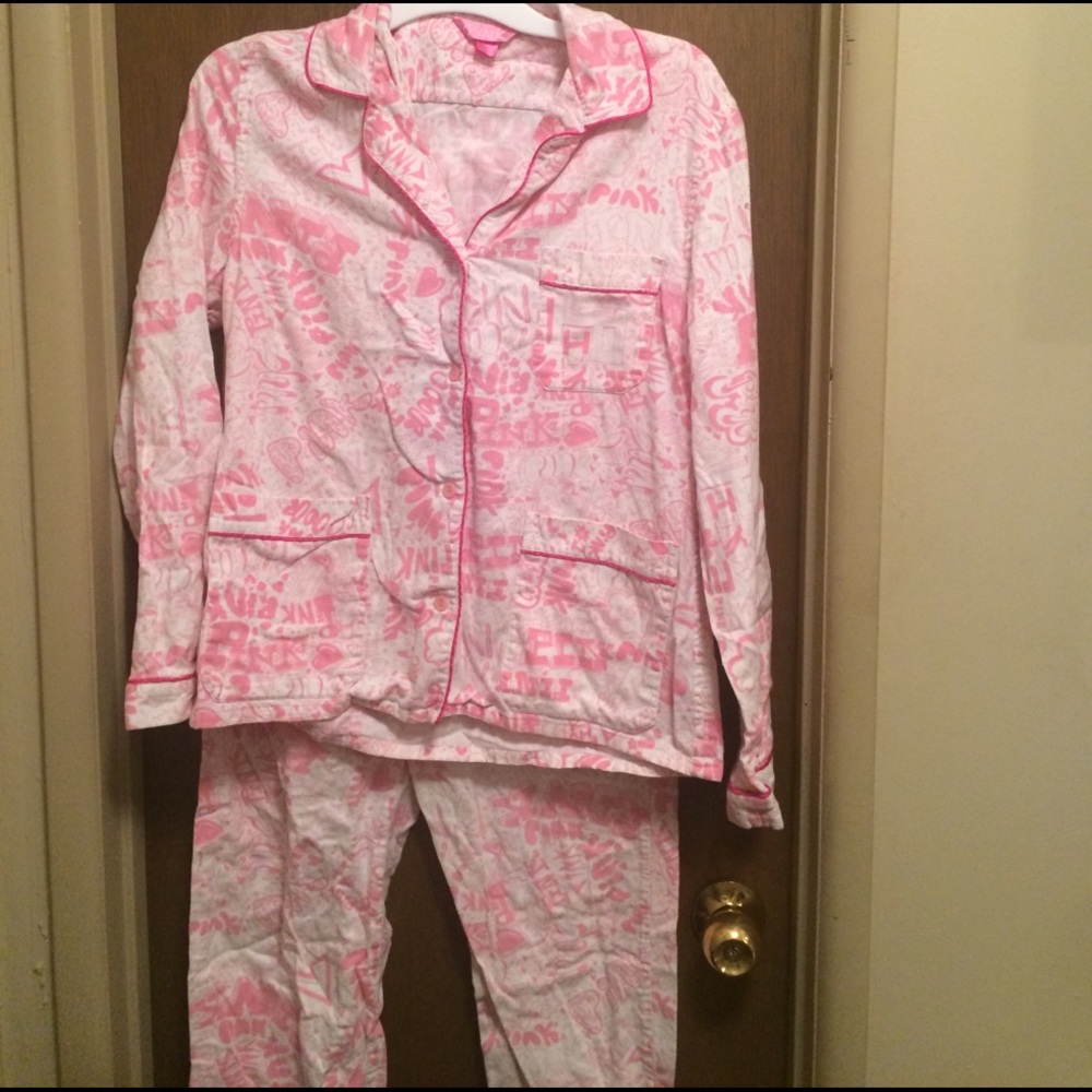 PINK 2 piece flannel pj's!