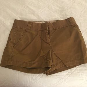 Dark khaki J.Crew chino shorts