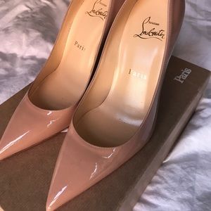 Christian Louboutin Decollete 100 Patent Nude 37.5