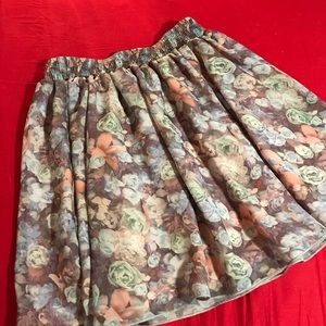 [american apparel] CHIFFON FLORAL SKIRT